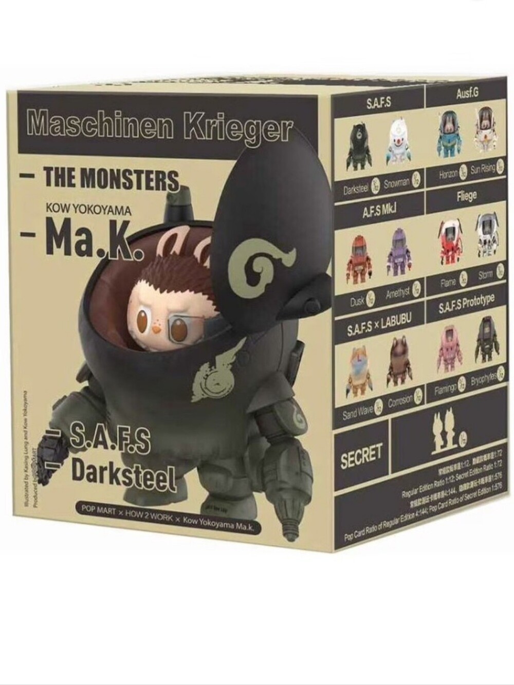 POP MART The Monsters x Kow Yokoyama Ma.K. S.A.F.S. Darksteel NIP